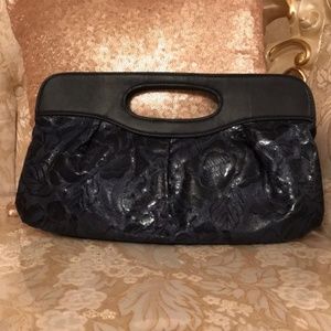 EUC Navy Clutch Midnight Blue Small Evening Tote